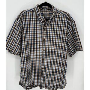 Carhartt Mens Plaid Short Sleeve Button-Down Relaxed Fit Shirt